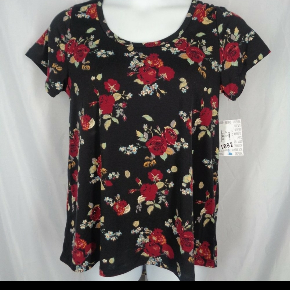 Lularoe Floral Classic T Top Shirt Size Large
